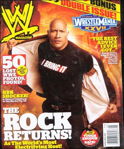 wwe rock 2011. WWE Magazine THE ROCK